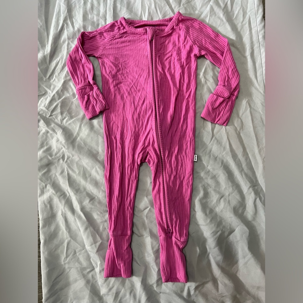Little Sleepies Rosette Ribbed Bamboo Viscose Zippy Size 0/3 Months